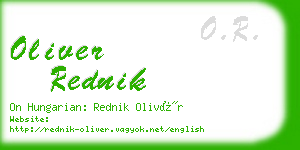 oliver rednik business card